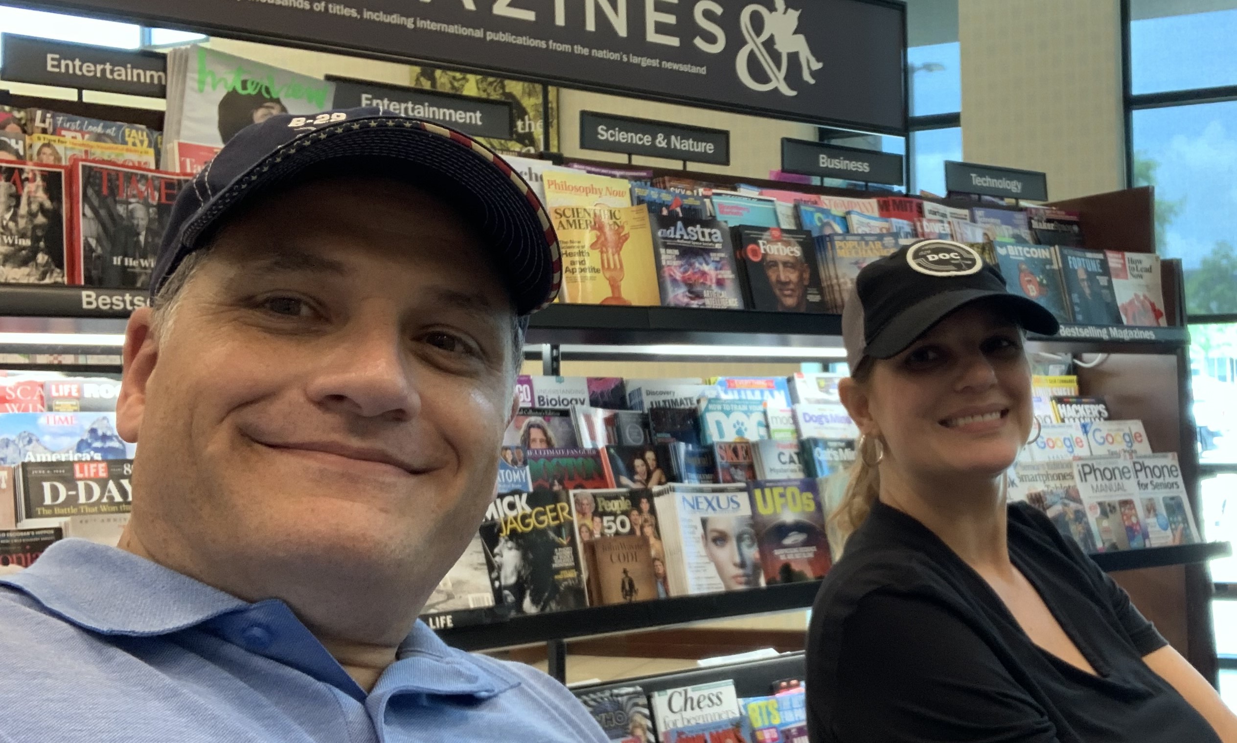 Stephen and Mary at Barnes and Noble on June 29, 2024, promoting the Kantara Books.